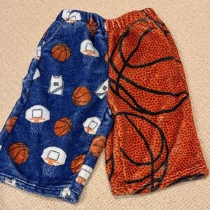 Basketball Themed Fuzzy Pajama Shorts
